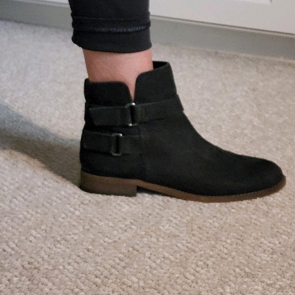 Franco Sarto black suede ankle boots. - Picture 9 of 10